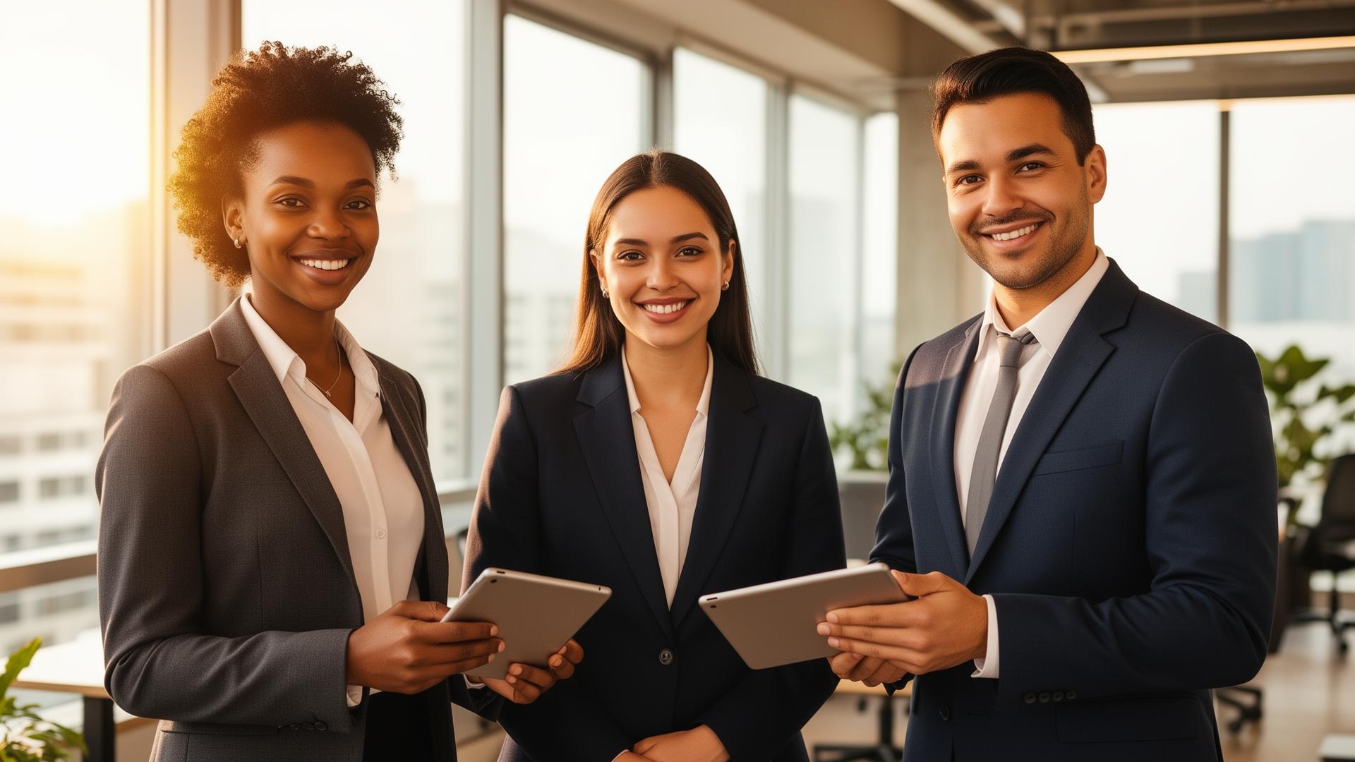 Financial advisors working with a client
